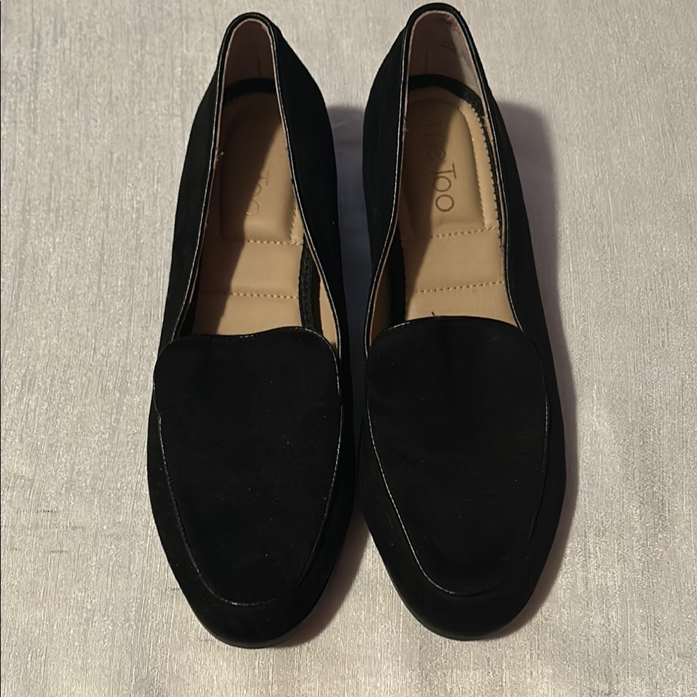 Me Too Black Suede Loafers